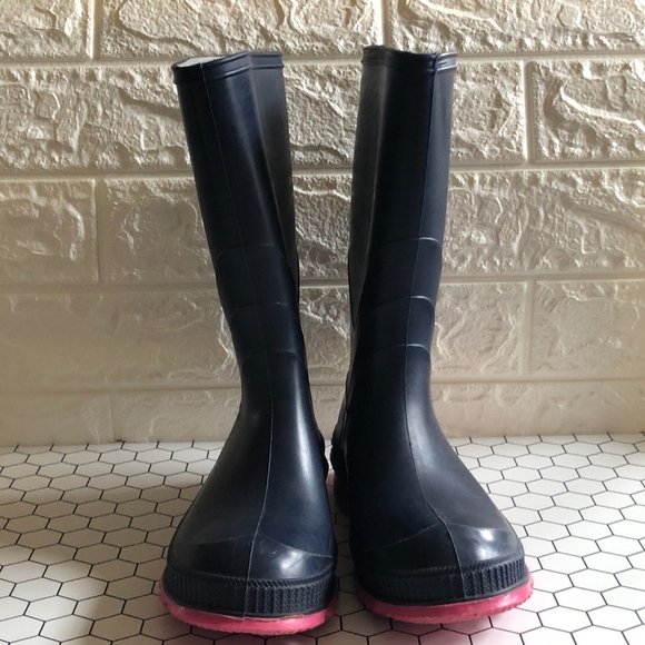 Kamik Blue and Pink Rain Boots Galoshes 5 - Picture 2 of 8